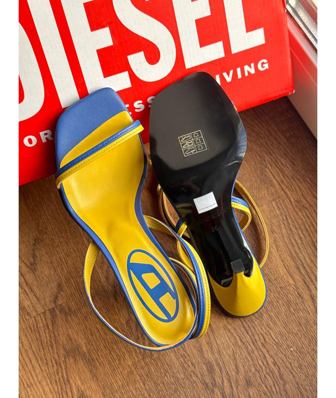 DIESEL Мульти кожаные босоножки, фото 4
