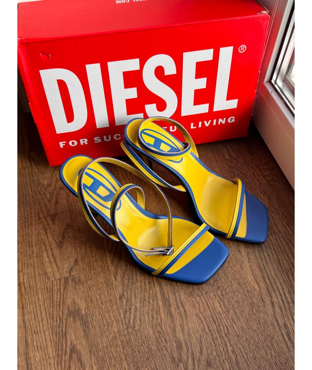 DIESEL Мульти кожаные босоножки, фото 2