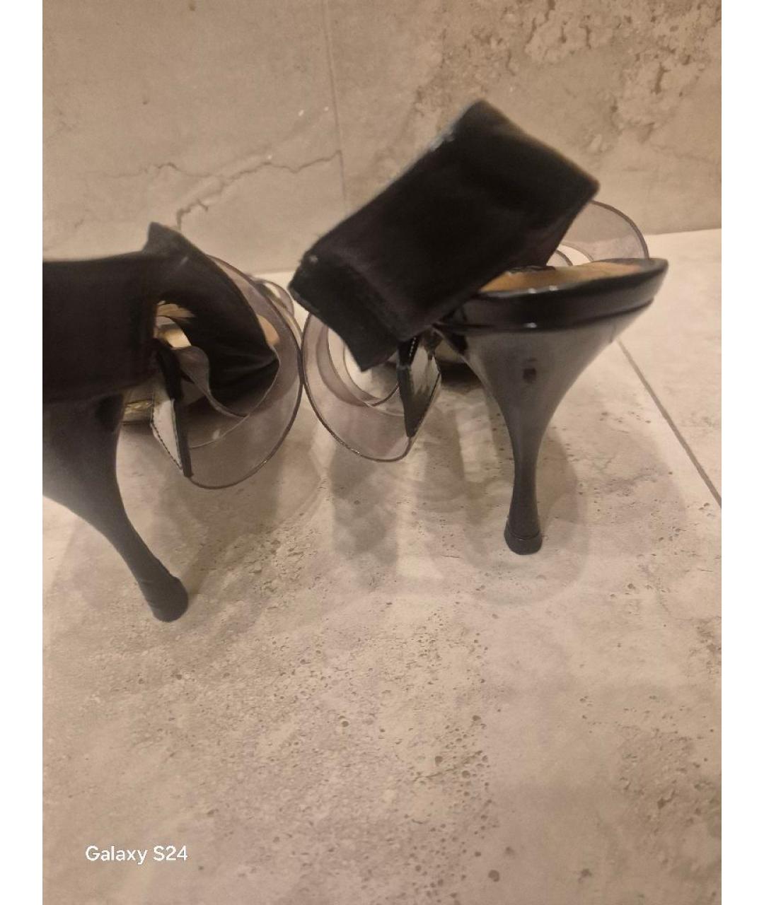 DOLCE&GABBANA Черные босоножки из лакированной кожи, фото 3