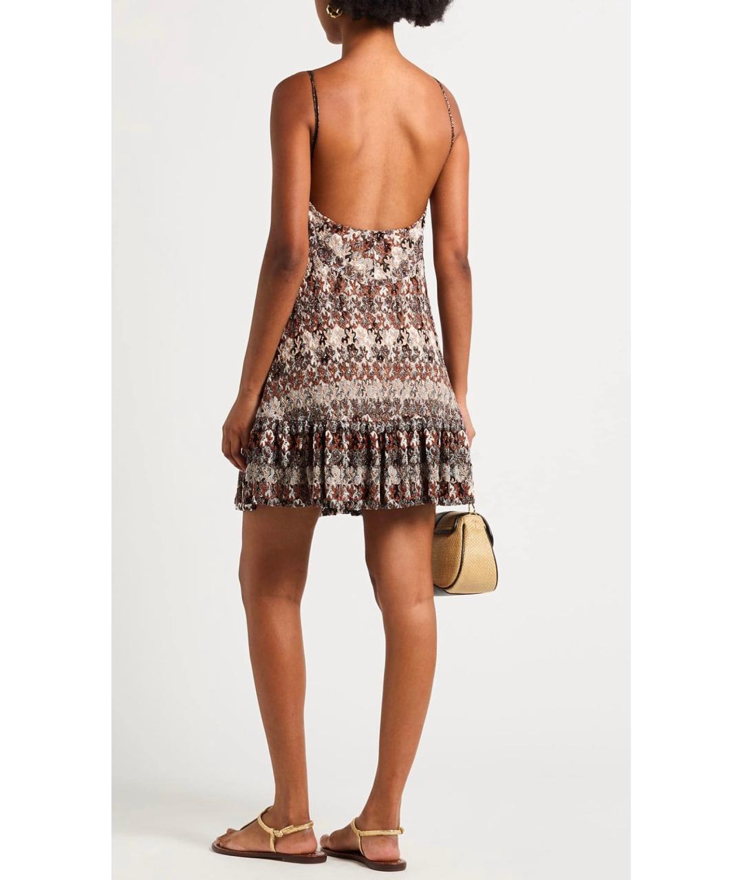 MISSONI Коричневое вискозное коктейльное платье, фото 3