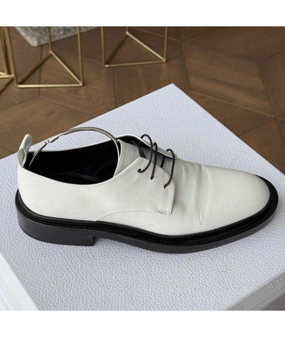 JIL SANDER Белые кожаные ботинки, фото 7