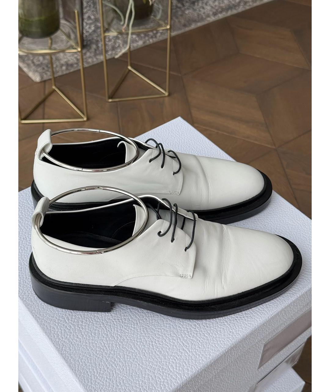 JIL SANDER Белые кожаные ботинки, фото 4