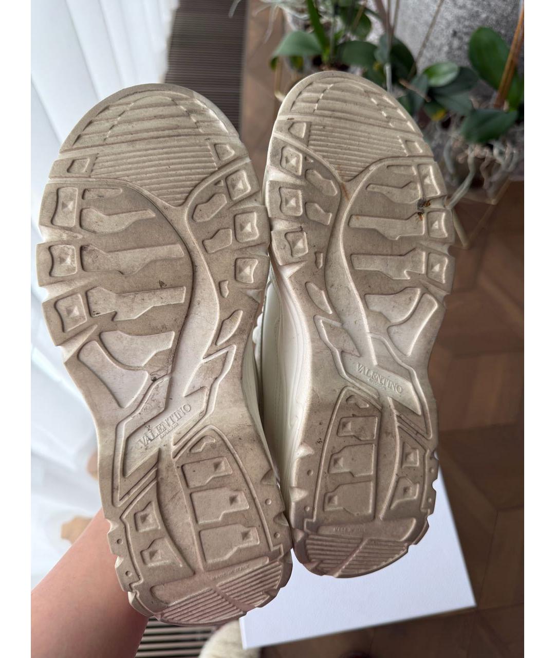 VALENTINO Белые кожаные кроссовки, фото 5