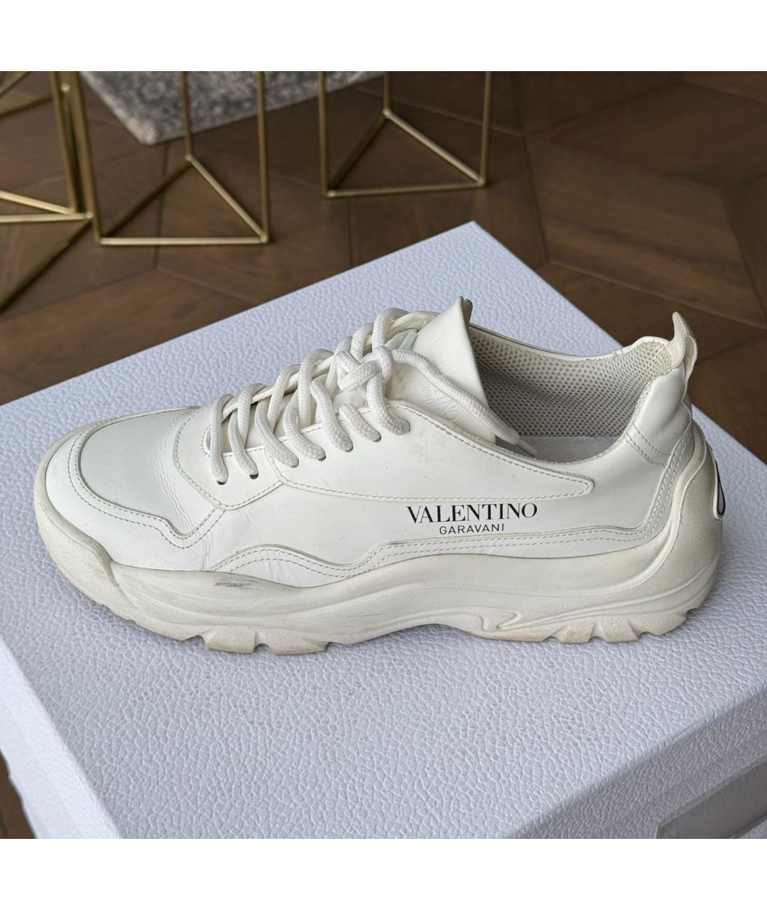 VALENTINO Белые кожаные кроссовки, фото 6