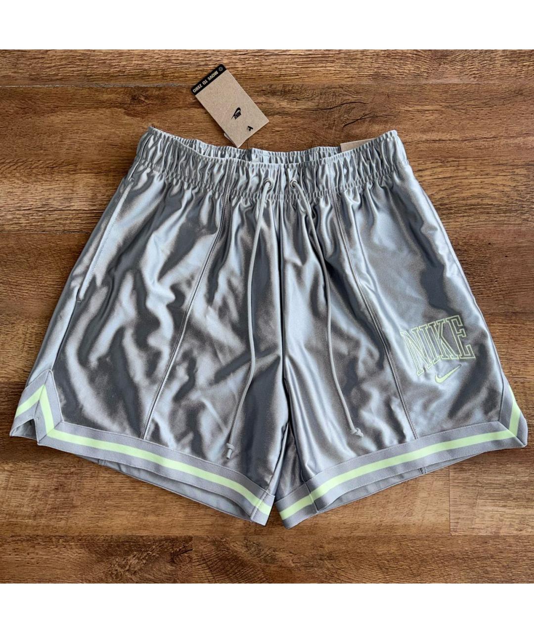 NIKE Серые полиэстеровые шорты, фото 9