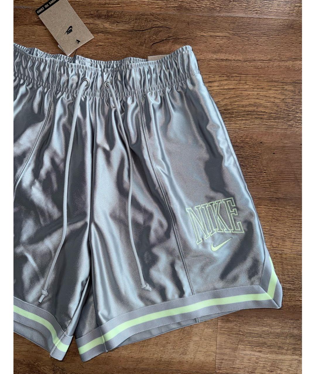 NIKE Серые полиэстеровые шорты, фото 3
