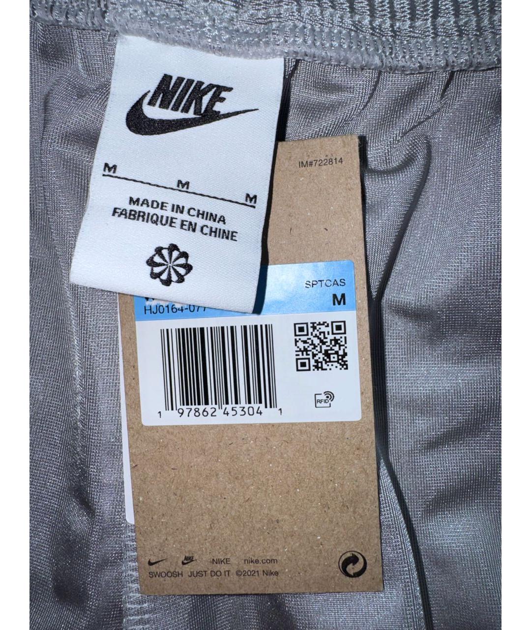NIKE Серые полиэстеровые шорты, фото 4