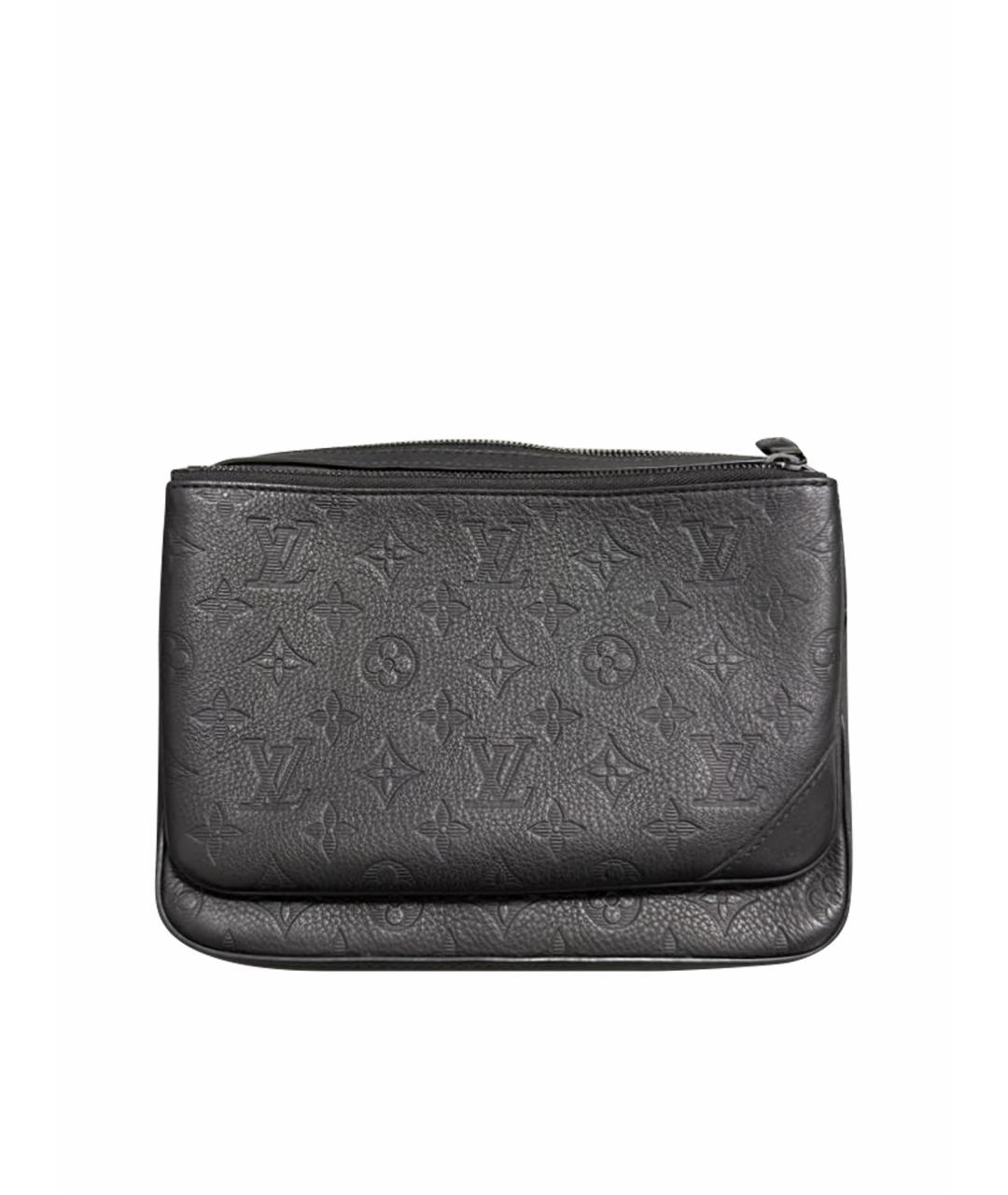 LOUIS VUITTON Черная кожаная сумка на плечо, фото 1