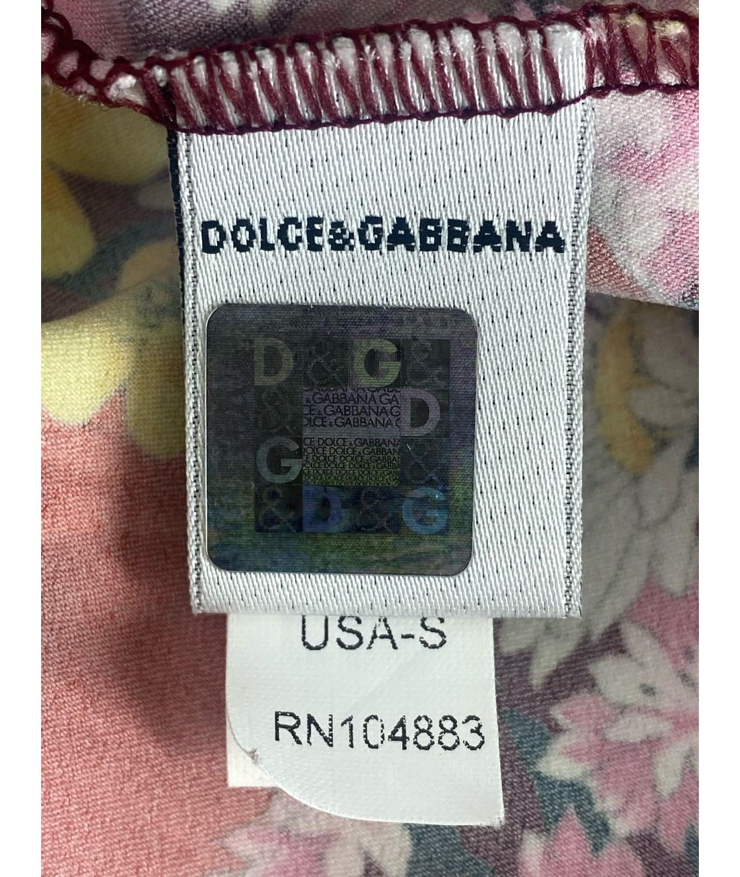 DOLCE&GABBANA Мульти полиэстеровая майка, фото 7