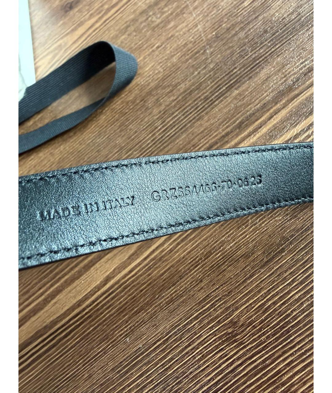 SAINT LAURENT Черный кожаный ремень, фото 4