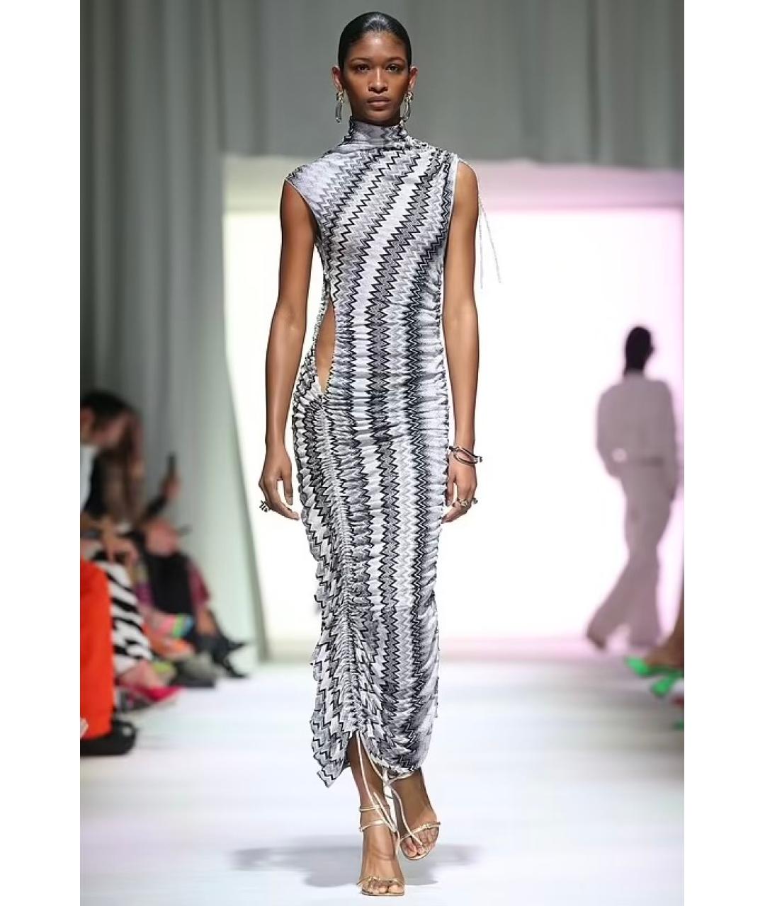 MISSONI Серое вискозное коктейльное платье, фото 5