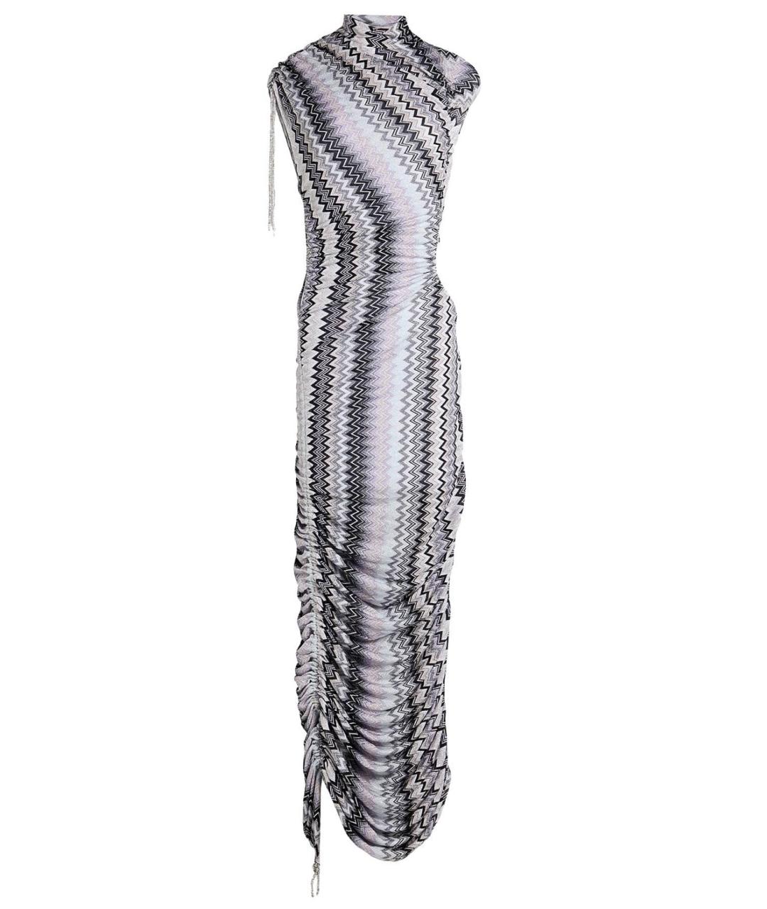 MISSONI Серое вискозное коктейльное платье, фото 1