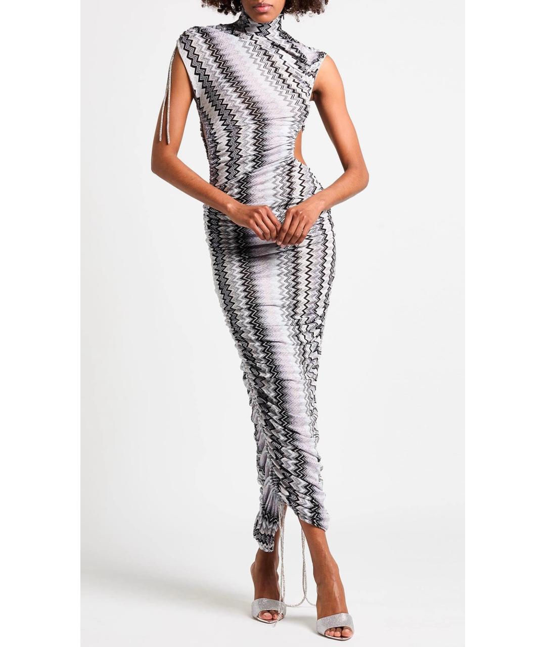 MISSONI Серое вискозное коктейльное платье, фото 2