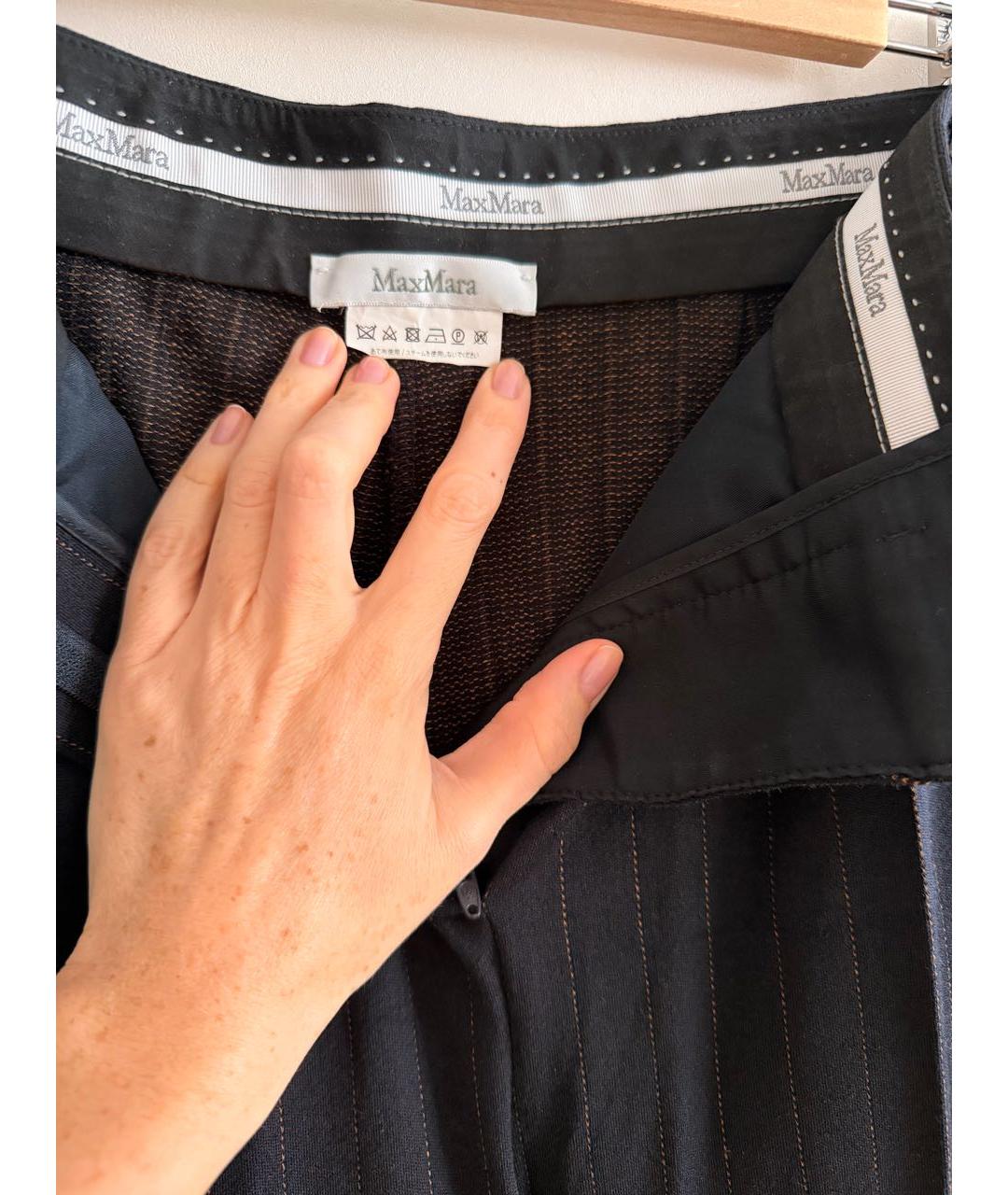 MAX MARA Темно-синий шерстяной костюм с брюками, фото 7