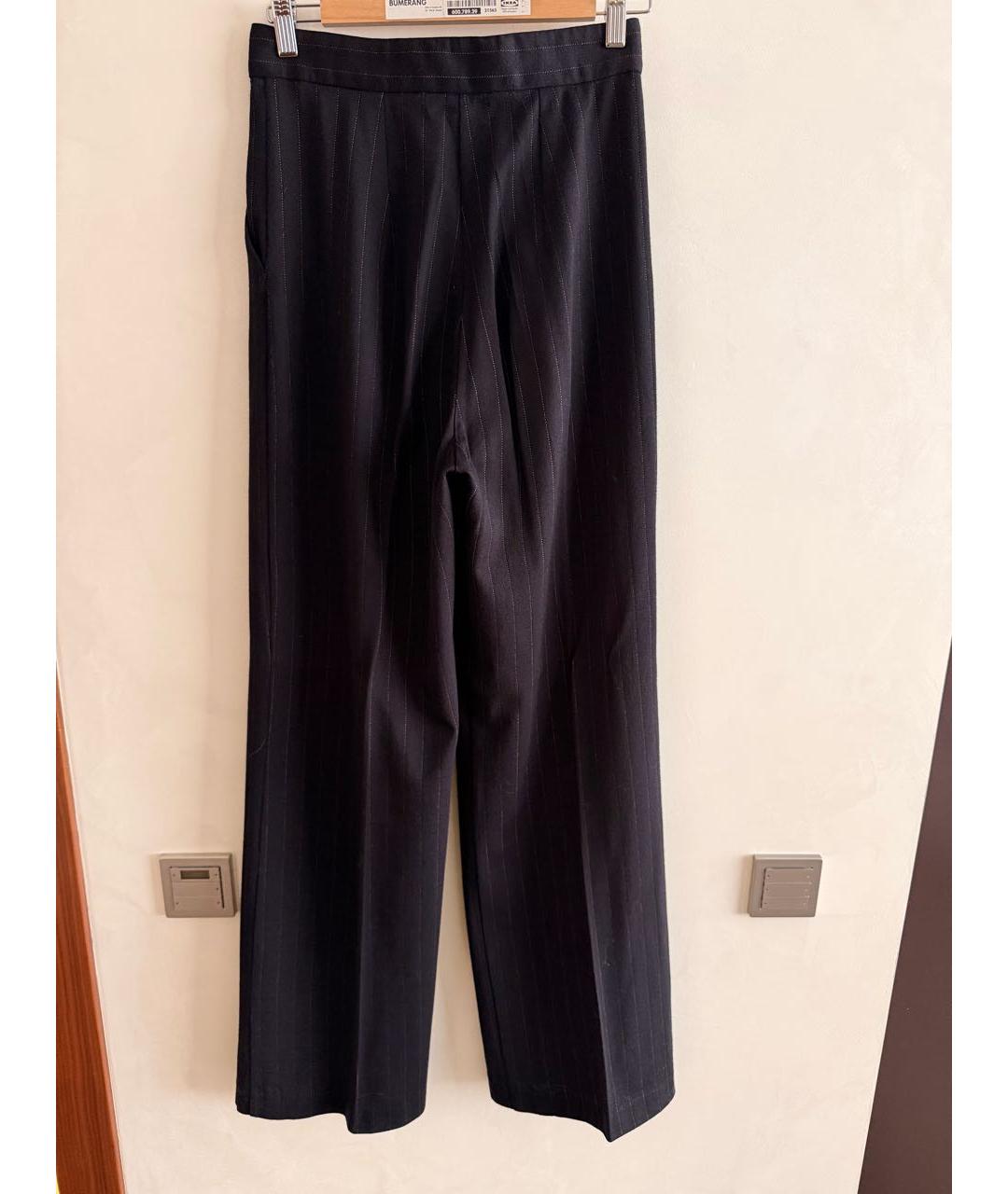 MAX MARA Темно-синий шерстяной костюм с брюками, фото 4