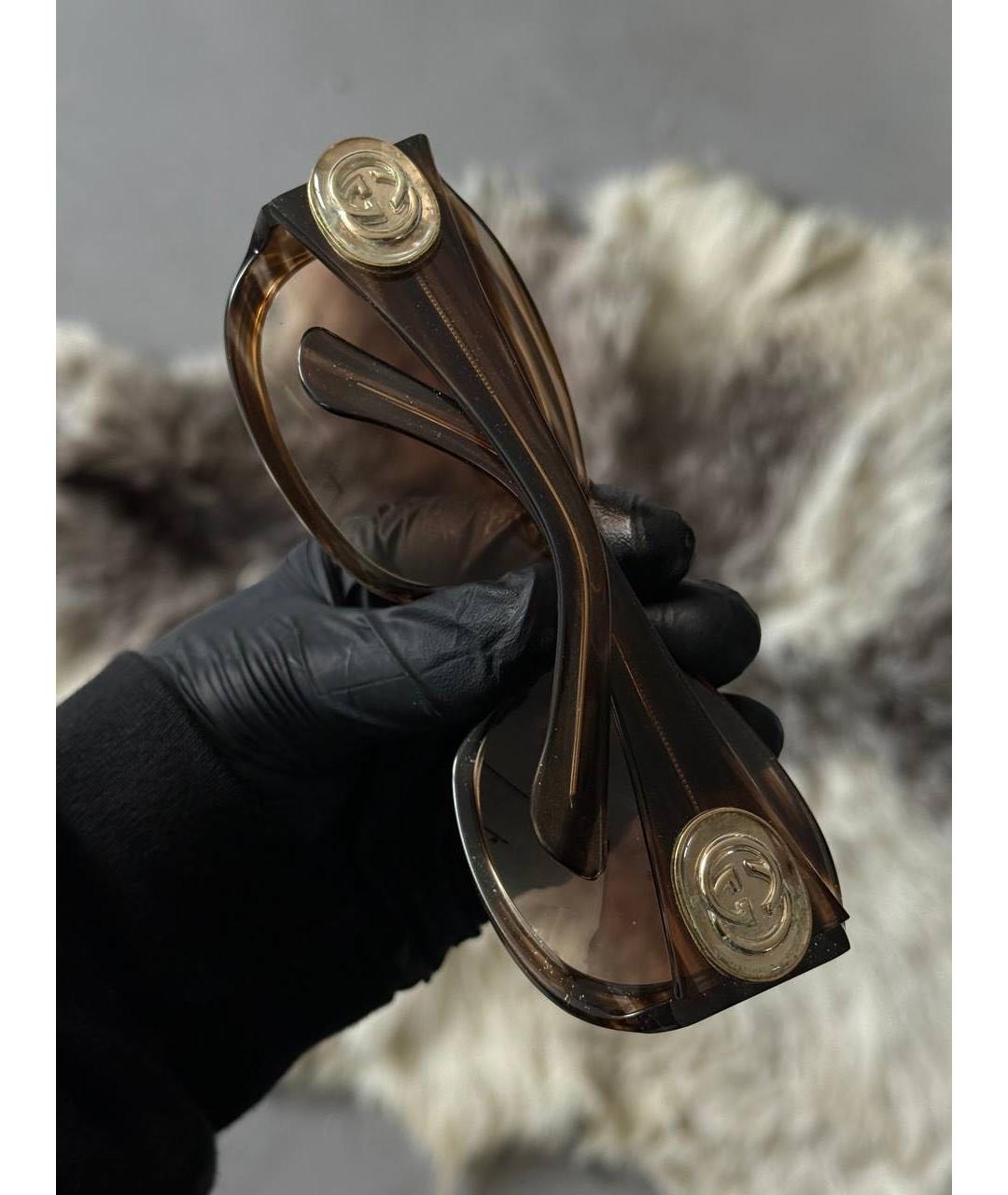 GUCCI Коричневые солнцезащитные очки, фото 2