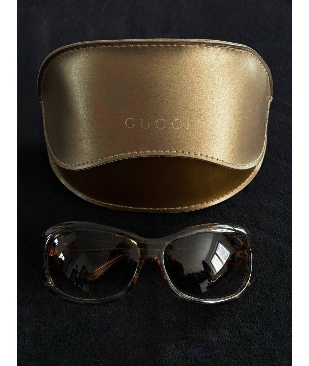 GUCCI Коричневые солнцезащитные очки, фото 3