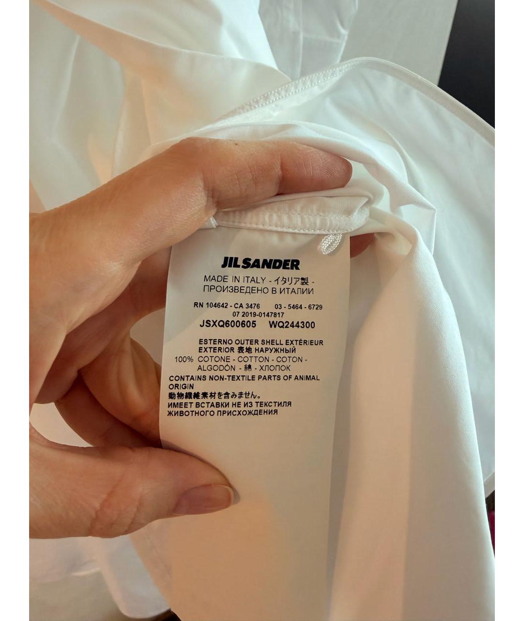 JIL SANDER Белая хлопковая рубашка, фото 6