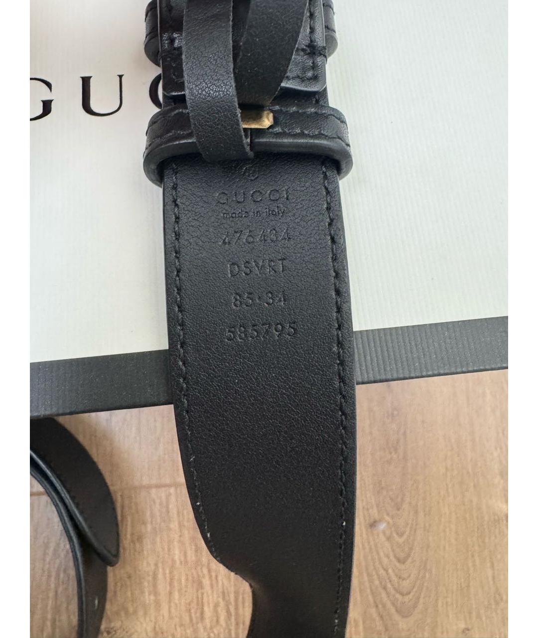 GUCCI Черная кожаная поясная сумка, фото 4
