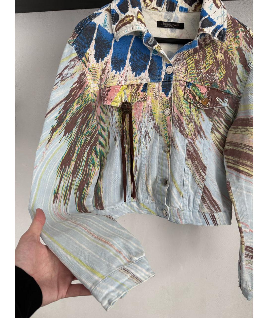 ROBERTO CAVALLI Мульти хлопковая куртка, фото 4