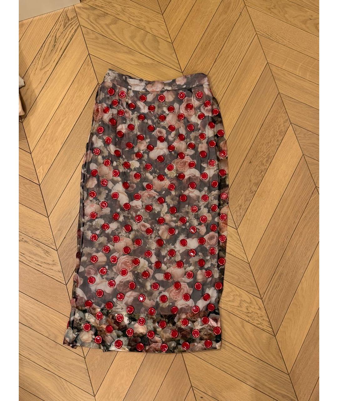 GIVENCHY Мульти шелковая юбка миди, фото 6