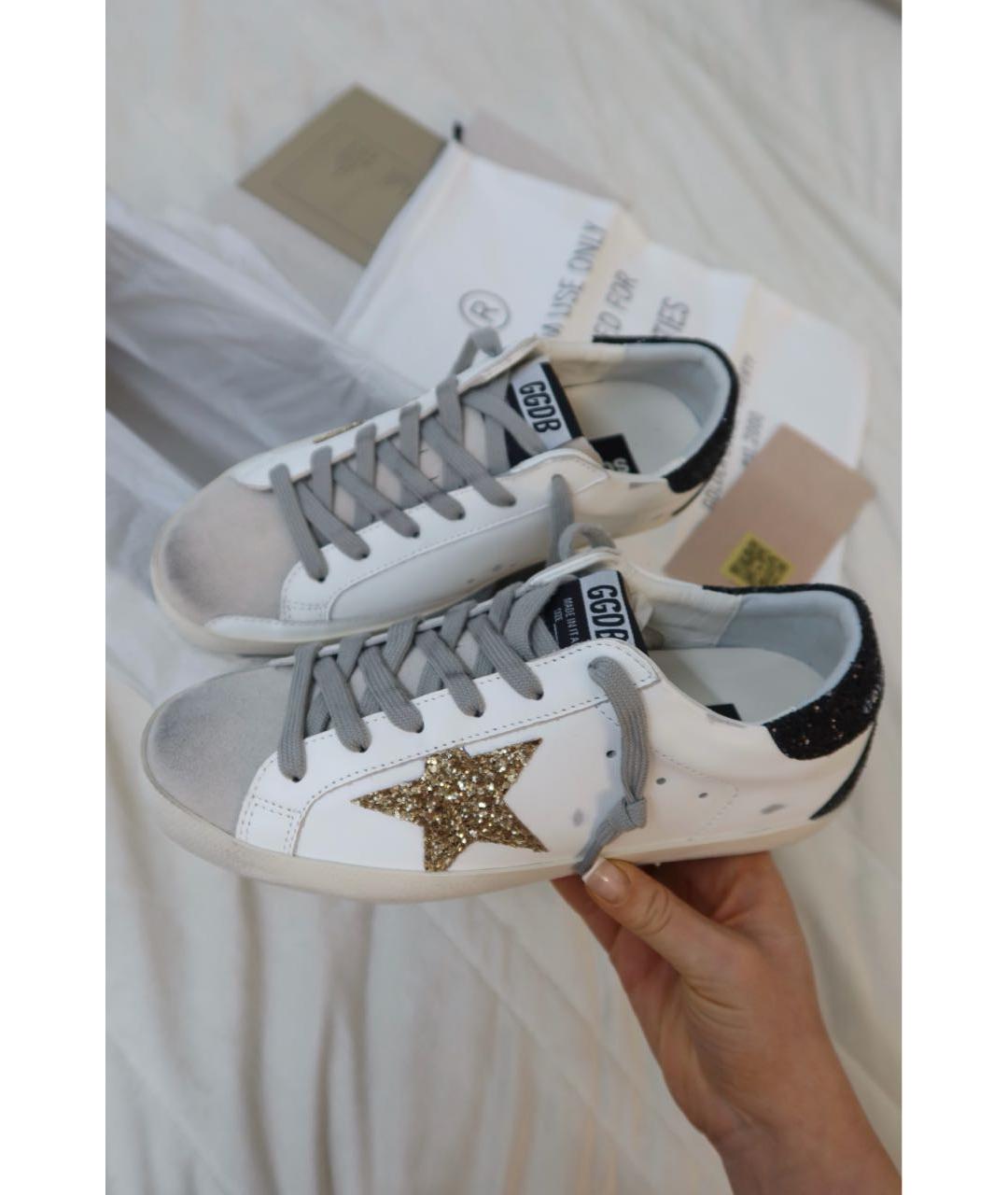 GOLDEN GOOSE Белые кожаные кеды, фото 5
