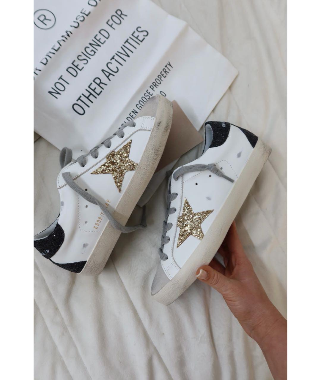 GOLDEN GOOSE Белые кожаные кеды, фото 4