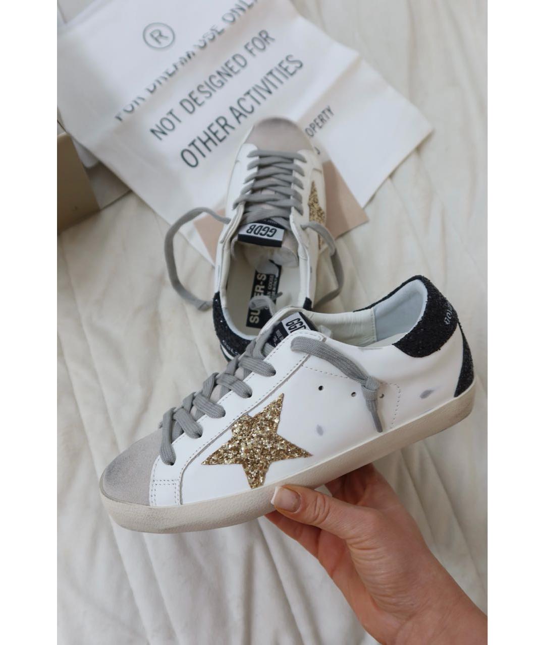 GOLDEN GOOSE Белые кожаные кеды, фото 3