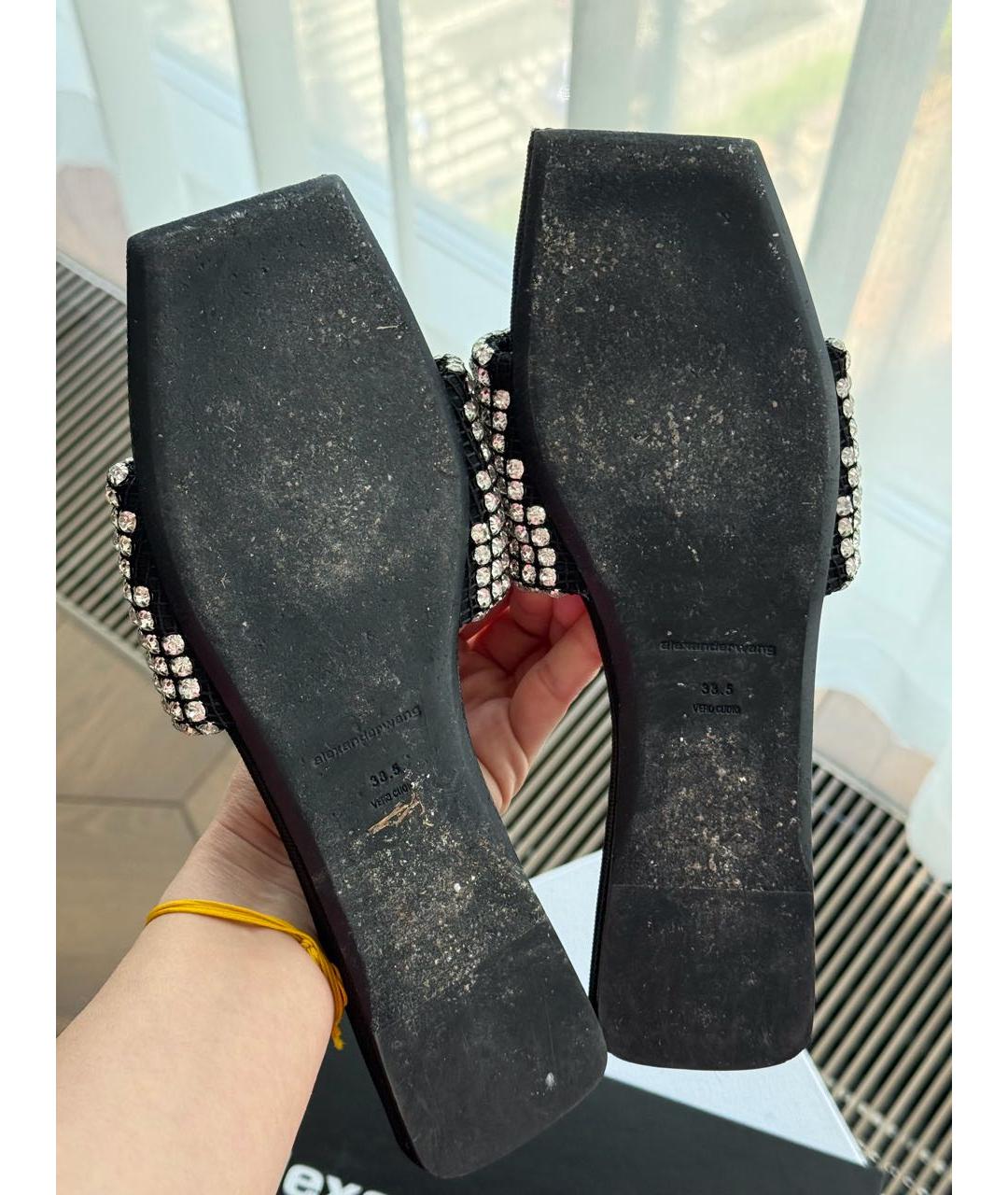 ALEXANDER WANG Черные шлепанцы, фото 7