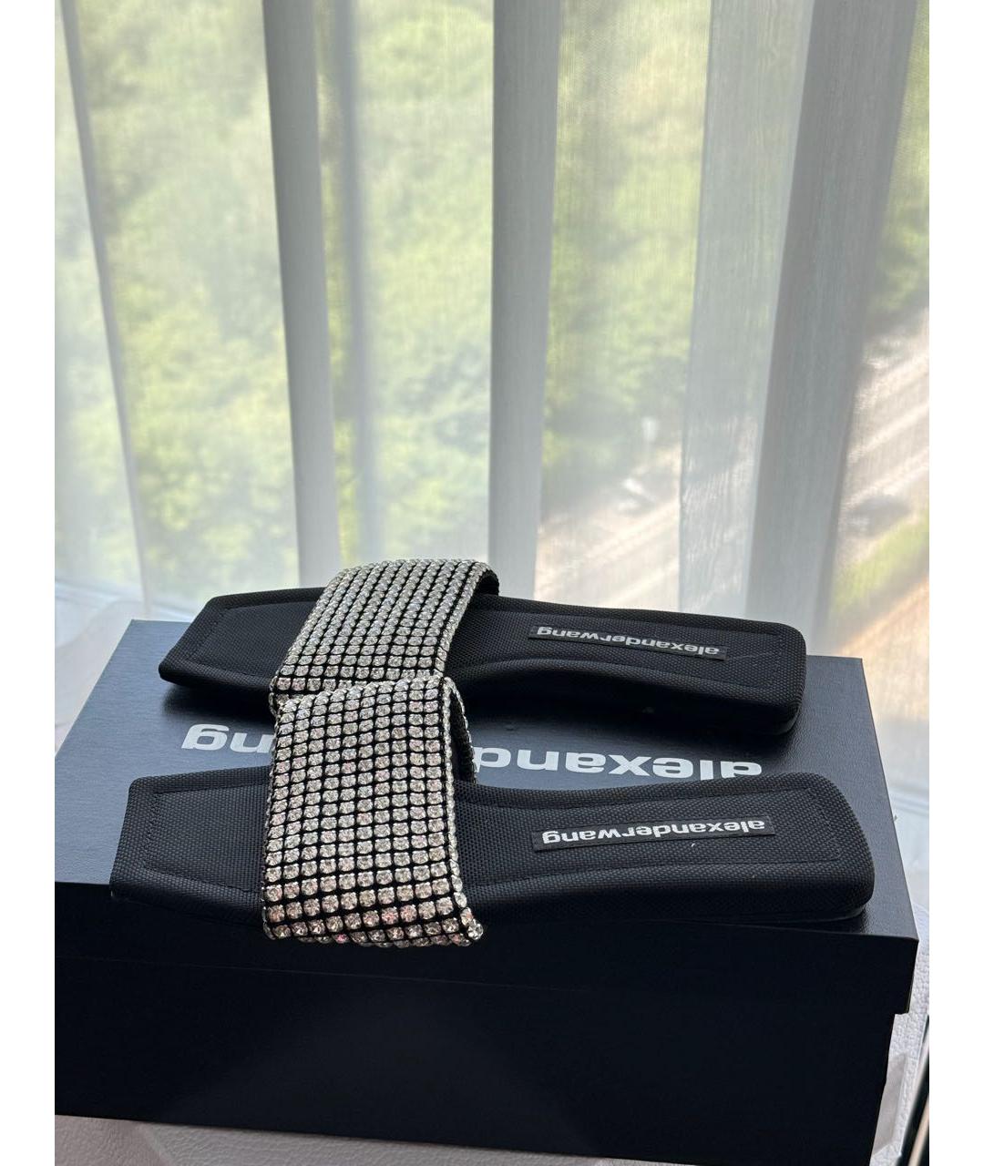 ALEXANDER WANG Черные шлепанцы, фото 4