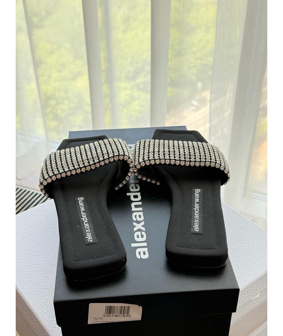 ALEXANDER WANG Черные шлепанцы, фото 5