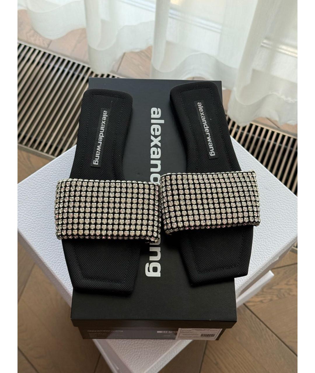 ALEXANDER WANG Черные шлепанцы, фото 3