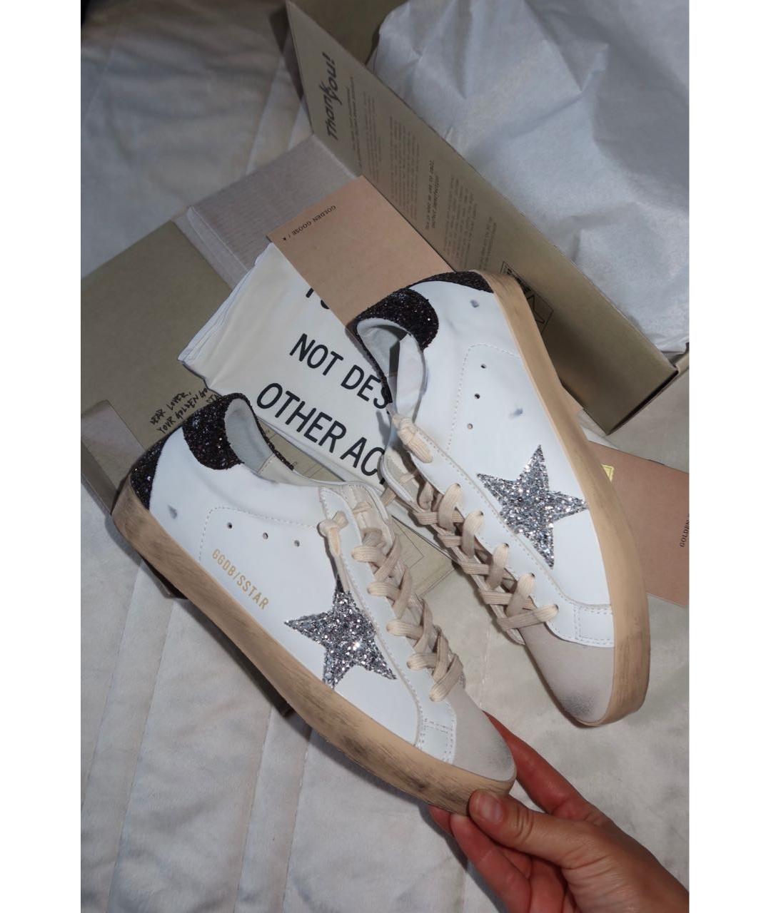 GOLDEN GOOSE Белые кожаные кеды, фото 4