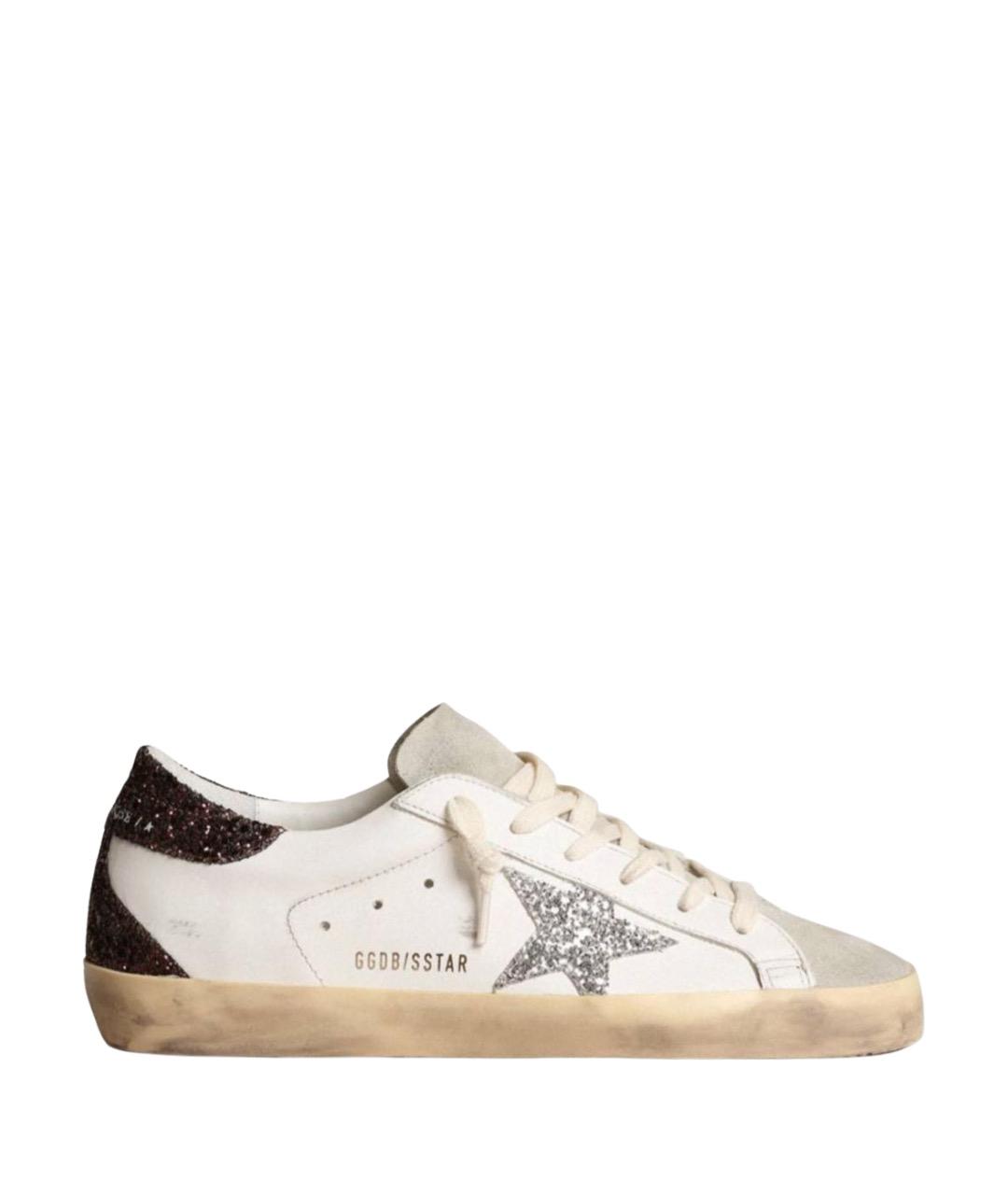 GOLDEN GOOSE Белые кожаные кеды, фото 1