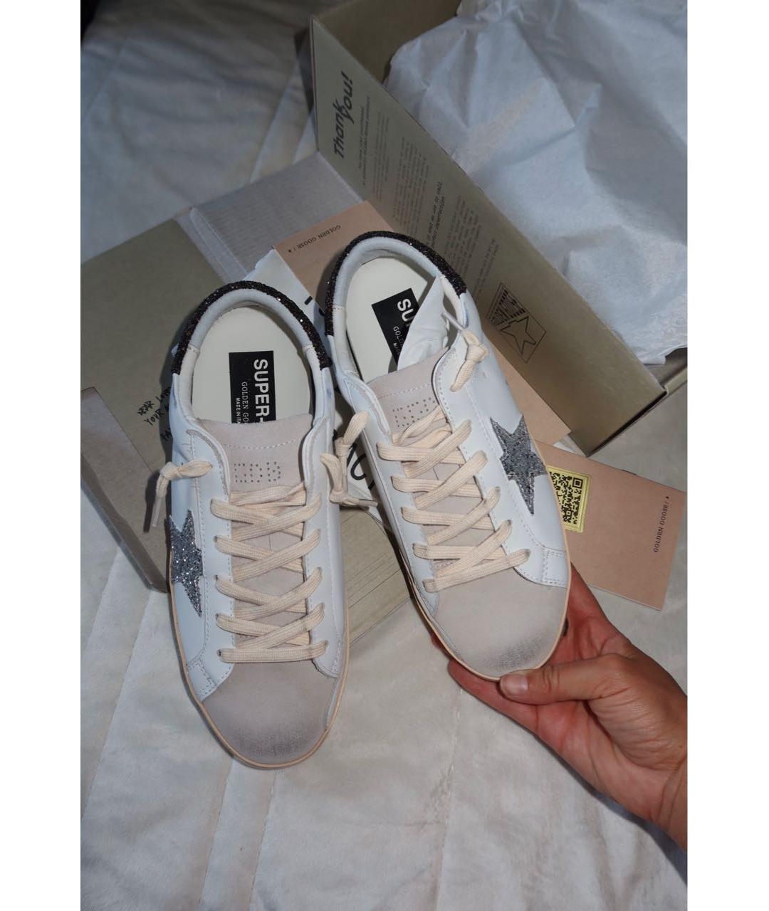 GOLDEN GOOSE Белые кожаные кеды, фото 5