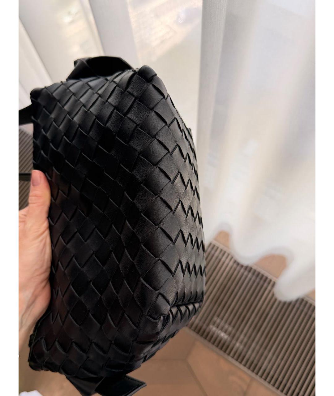 BOTTEGA VENETA Черная кожаная сумка через плечо, фото 5
