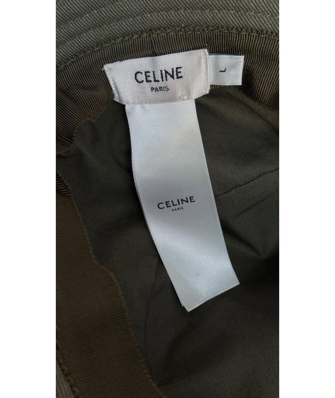 CELINE Хаки хлопковая панама, фото 4