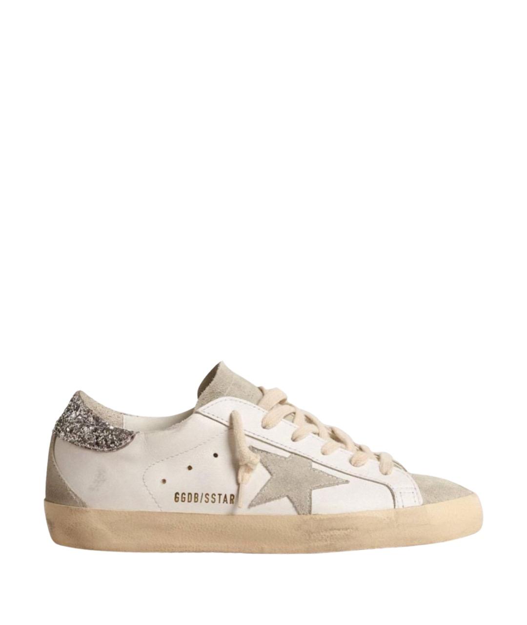 GOLDEN GOOSE Белые кожаные кеды, фото 1