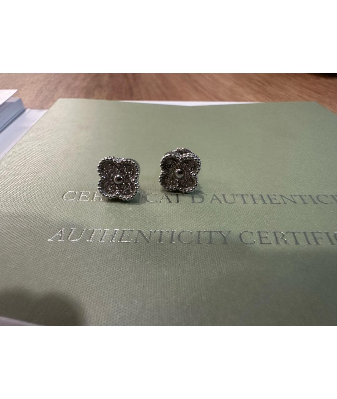VAN CLEEF & ARPELS Белые серьги из белого золота, фото 5
