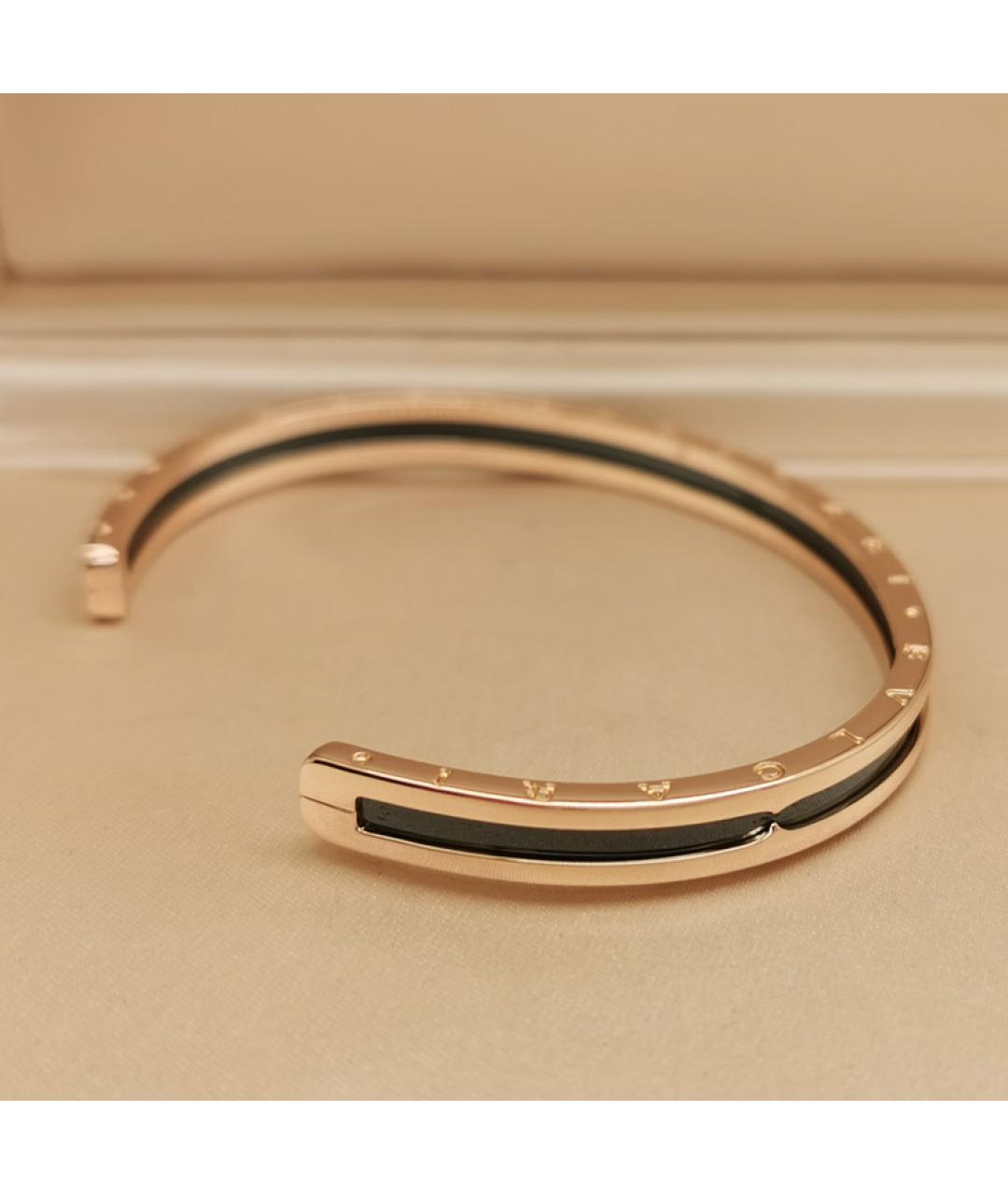 BVLGARI Черный браслет из розового золота, фото 2