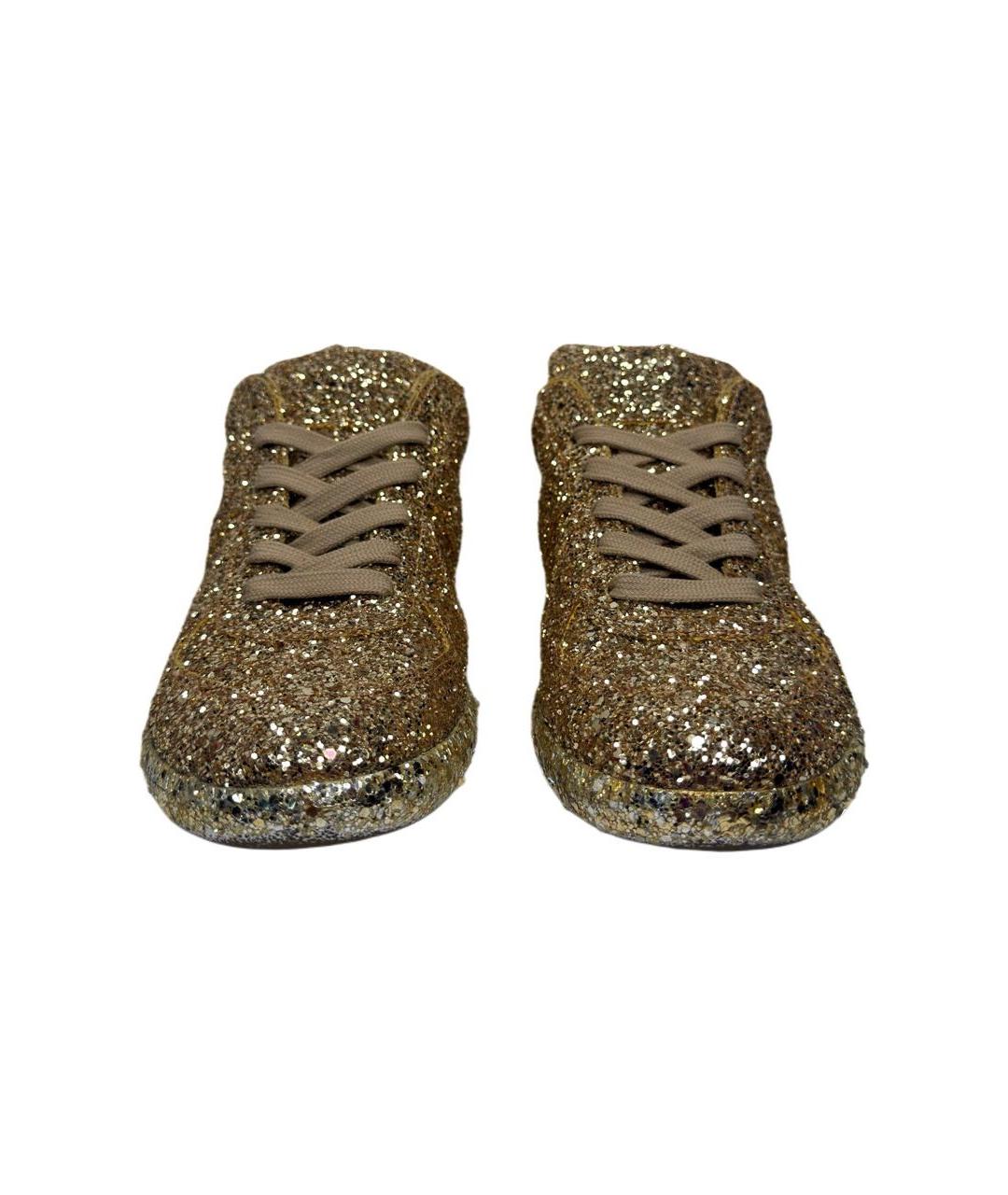 MAISON MARGIELA Золотые кеды, фото 4