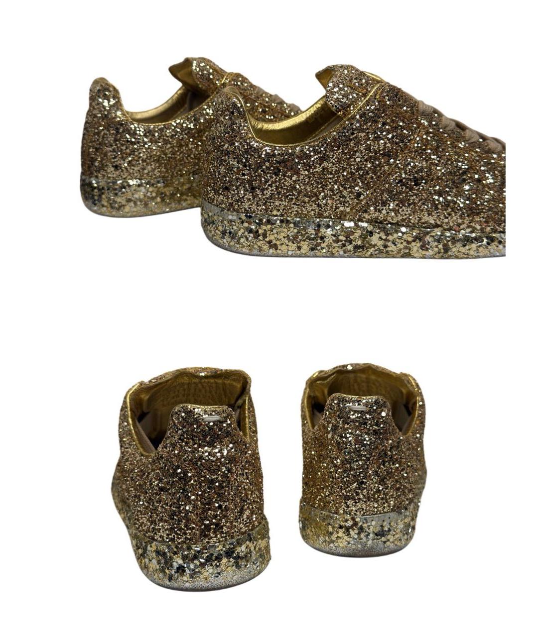MAISON MARGIELA Золотые кеды, фото 5