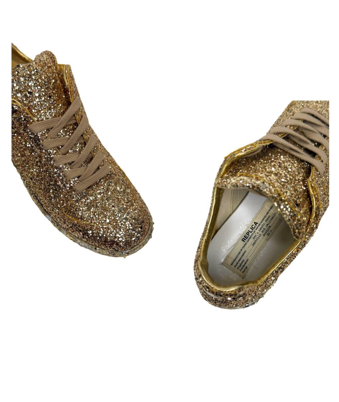 MAISON MARGIELA Золотые кеды, фото 7