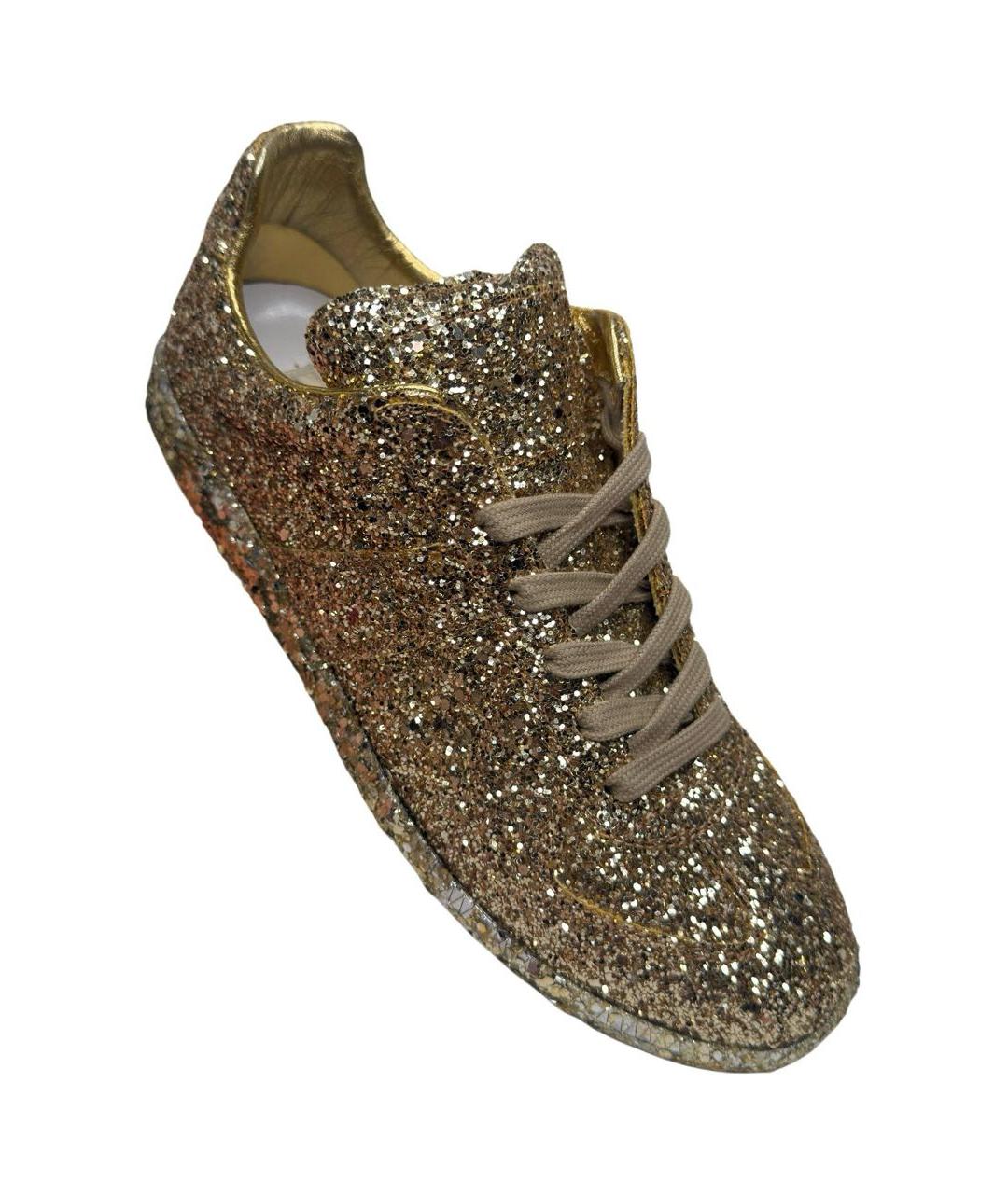 MAISON MARGIELA Золотые кеды, фото 2