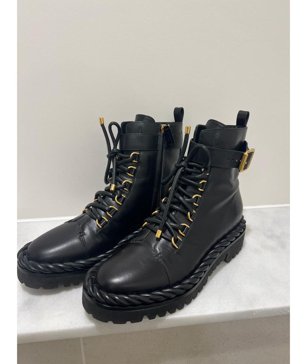 VALENTINO Черные кожаные полусапоги, фото 2