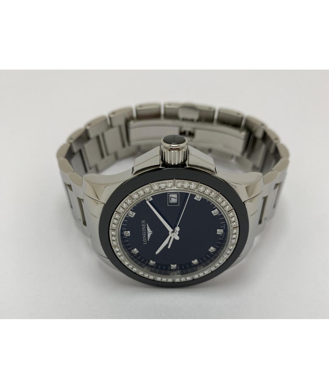 LONGINES Черные часы, фото 5