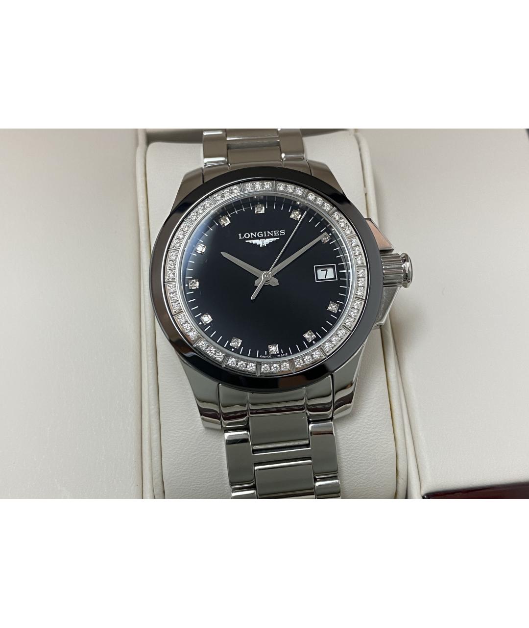 LONGINES Черные часы, фото 3