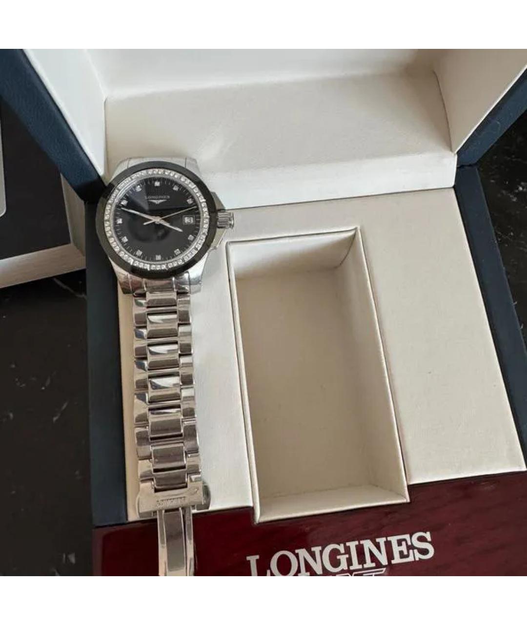 LONGINES Черные часы, фото 2