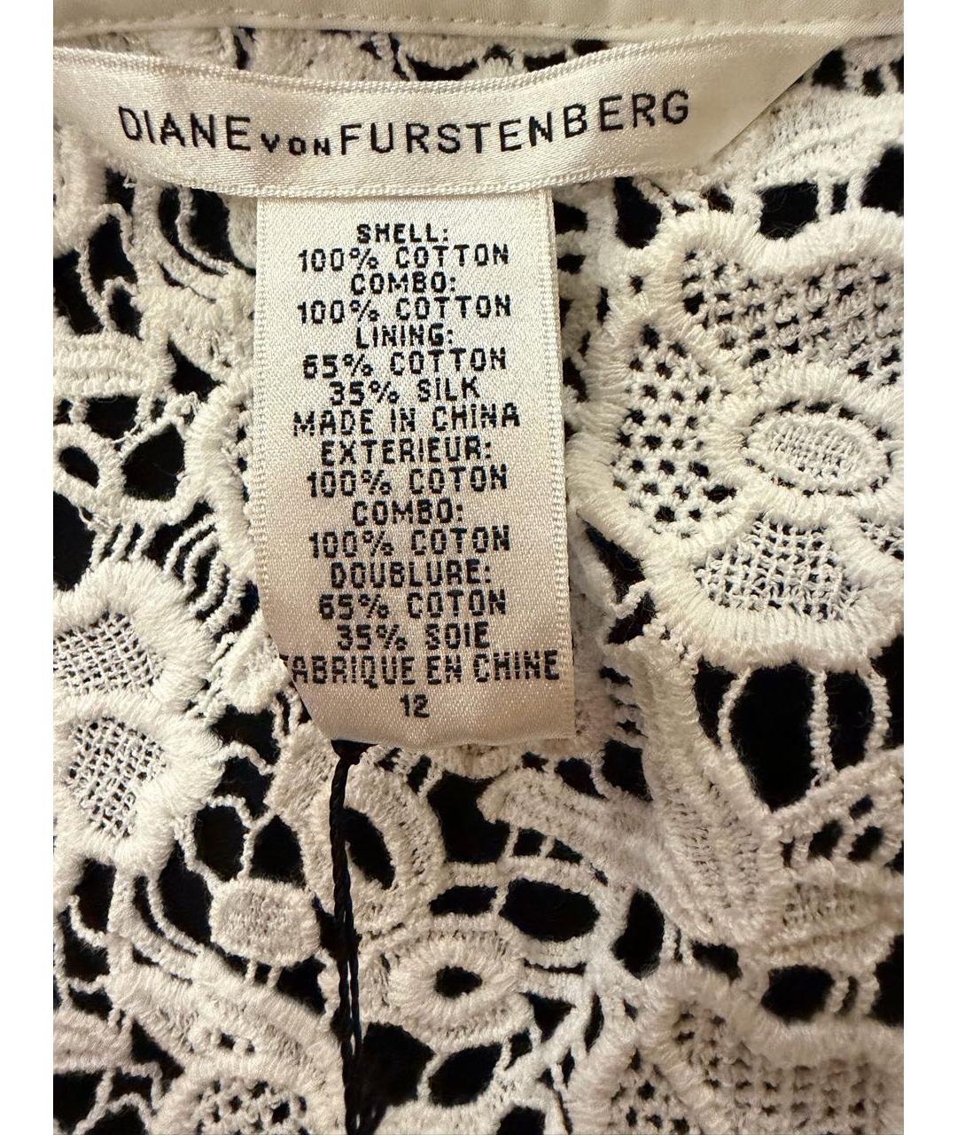 DIANE VON FURSTENBERG Белое хлопковое платье, фото 8