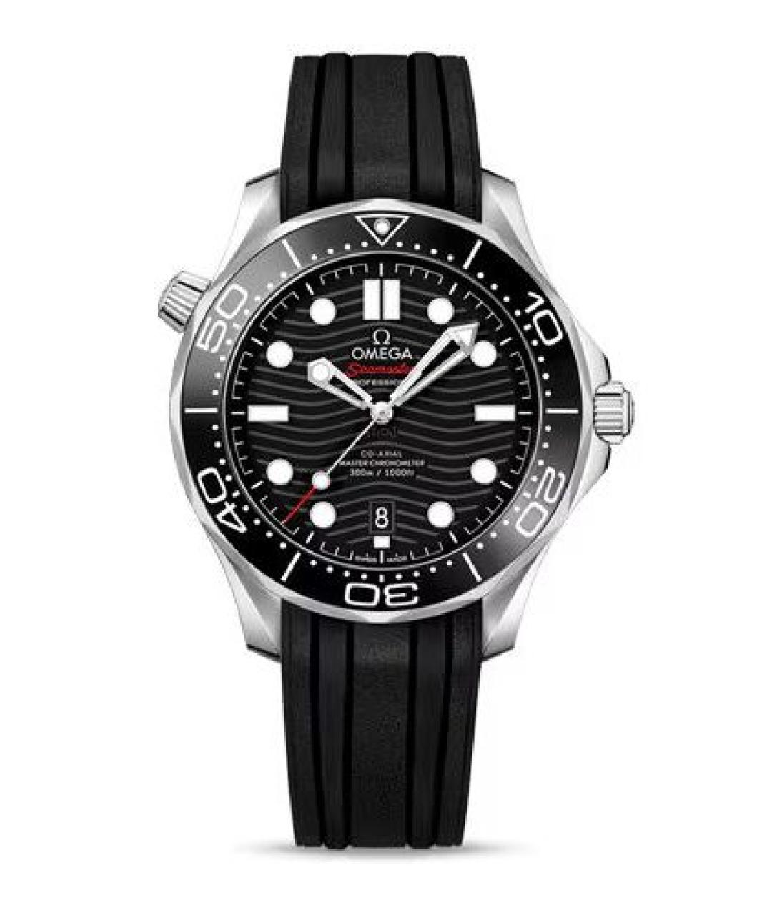 OMEGA Черные часы, фото 1